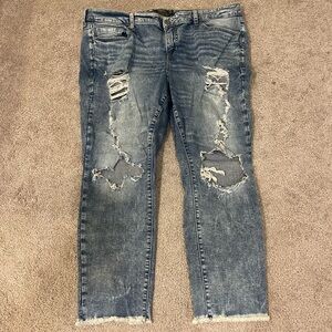 Torrid Cropped Boyfriend Jeans with Vintage Stretch